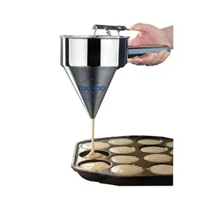 stainless steel portable pancake cupcake batter dispenser funnel tool for sale