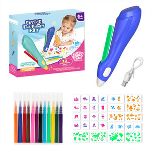 Nouveau kit <span class=keywords><strong>de</strong></span> stylo magique électrique pour enfants, bricolage, artisanat, <span class=keywords><strong>peinture</strong></span> 3D, stylo <span class=keywords><strong>de</strong></span> dessin, jouet avec 12 stylos à <span class=keywords><strong>aquarelle</strong></span> - Product Image 6