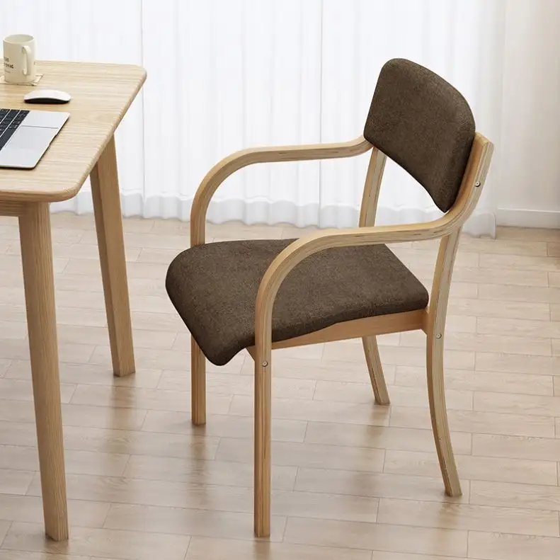 北欧スタイルの家庭用ホテル家具無垢材の椅子のデザイン布張りの椅子レストランダイニングルームチェア