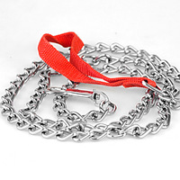 Laisse pour chien en fer durable avec collier, ensemble anti-morsure, chaîne métallique, câble de fixation, fournitures pour animaux de compagnie en gros