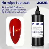 Gel de finition sans résidu longue durée personnalisé, durable, sans HEMA, sans TMPTA, sans TPO, gel UV de finition sans essuyage, gel de finition haute brillance
