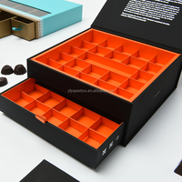 Boîtes cadeaux en carton pour aliments, bonbons, chocolats, avec inserts, logo personnalisé de luxe, 2 couches, fermeture magnétique coulissante