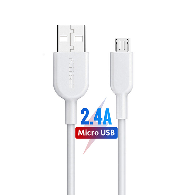 New 2.4A 28awg 1m 1.2m 1.5m Braided Micro Usb 0.5m Socket 90 Osmo Pocket Anker Adaptador 2.5mm Micro Usb Data Cable
