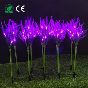 LED Outdoor Garden Decorative Waterproof LED Solar Lavender Lamp For Landscape Path Yard Lights