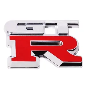 Emblema de logotipo de carro de LED de letra de esmalte de ponta, placa de decoração personalizada, alfabeto em relevo, hardware de etiqueta de carro