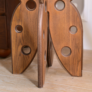 Table basse en bois massif de style européen INNOVA, design moderne et décoratif, avec pieds en forme de papillon, pour le salon de la maison - Product Image 6