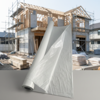 Toile en PE de largeur maximale de 3 m, bâche en PE laminé HDPE, tissu tissé en PE, applicable aux machines d'emballage automatiques