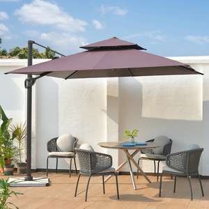 2025 Hot Sale Steel Parasol Pool Umbrella Foldable Outdoor <b>Furniture</b> Without Tilt for Restaurant Use - Product Image 1