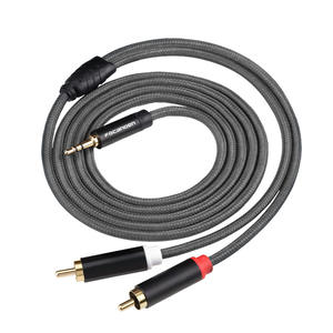Cable Divisor de Audio Focanden de 3.5mm a RCA, Doble Conector, Blindado con Nylon Trenzado, para Teléfono, PC, Altavoz, Amplificador - Product Image 4