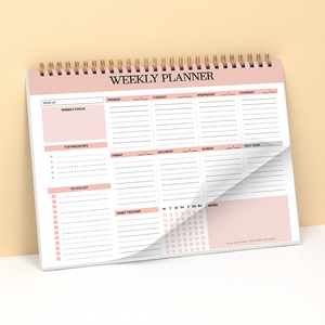 Planificador de <span class=keywords><strong>Comidas</strong></span> con Lista de la Compra, Planificación de Menús, Dieta Saludable, Bloc de Notas, Planificador de Control de Peso, Cubierta de Polipropileno en Espiral, Regalo - Product Image 2