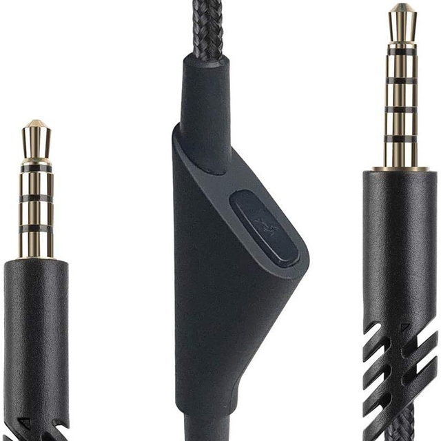 2m length 3.5mm audio cable with volume control for Astro A10 A40 a30 game headphone