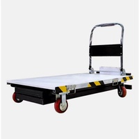 Portable électrique ciseaux glissière Rail Mobile voiture élévateur hydraulique camionnette 88cm hauteur de levage en acier pour la manutention des marchandises