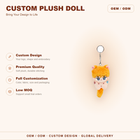 Porte-clés en peluche miniature personnalisé, design de personnage original, poupées en coton Kpop Idol, poupées en peluche anime faites à la main, 10 cm, rembourrage en coton PP