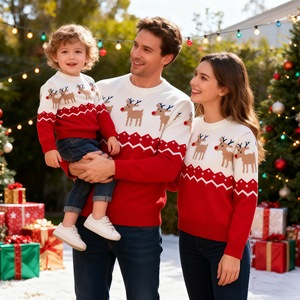 <span class=keywords><strong>Pull</strong></span> de Noël pour enfants et adultes, tenues assorties parent-enfant, <span class=keywords><strong>pull</strong></span> en jacquard à motifs de dessins animés - Product Image 2