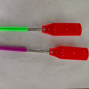 Telescopic Itch Scratcher Red <b>Plastic</b> Brush With Stainless Steel <b>Rod</b> For Back Relief Household Use - Product Image 2