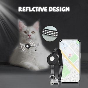 Collar rastreador para gatos Gretmix, nailon negro reflectante, seguimiento en tiempo real, Bluetooth para gatos con aplicación SmartTag, Ios, Android - Product Image 3