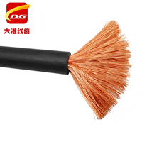 Câble de soudage flexible 10~240mm² en cuivre pur à 99,95% avec fils fins torsadés de 0,20mm, câble de batterie en caoutchouc, fournisseur OEM ODM d'usine