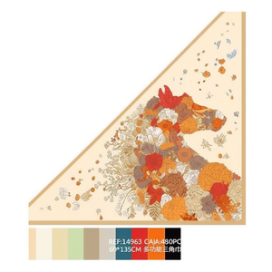 Sciarpa triangolare multifunzionale 60x135 cm con stampa floreale di cavalli per donne e uomini - Product Image 2