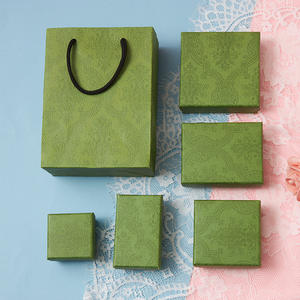 Boîte de rangement de bijoux verte Vintage, boîte de rangement pour boucles d'oreilles, colliers, bracelets, conteneur de rangement, boîte cadeau, emballage de bijoux - Product Image 5