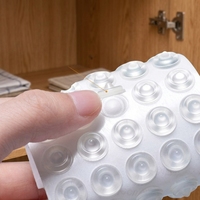 Points autocollants insonorisants circulaires, tampons de placard en caoutchouc souple transparent, amortisseurs pour portes d'armoires, tiroirs, dessus de table, ordinateurs portables