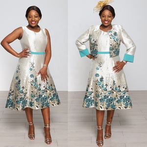 Traje de Falda Elegante de Alta Calidad con Estampado Floral, Estilo Americano, para Mujer, Ideal para Iglesia - Product Image 2