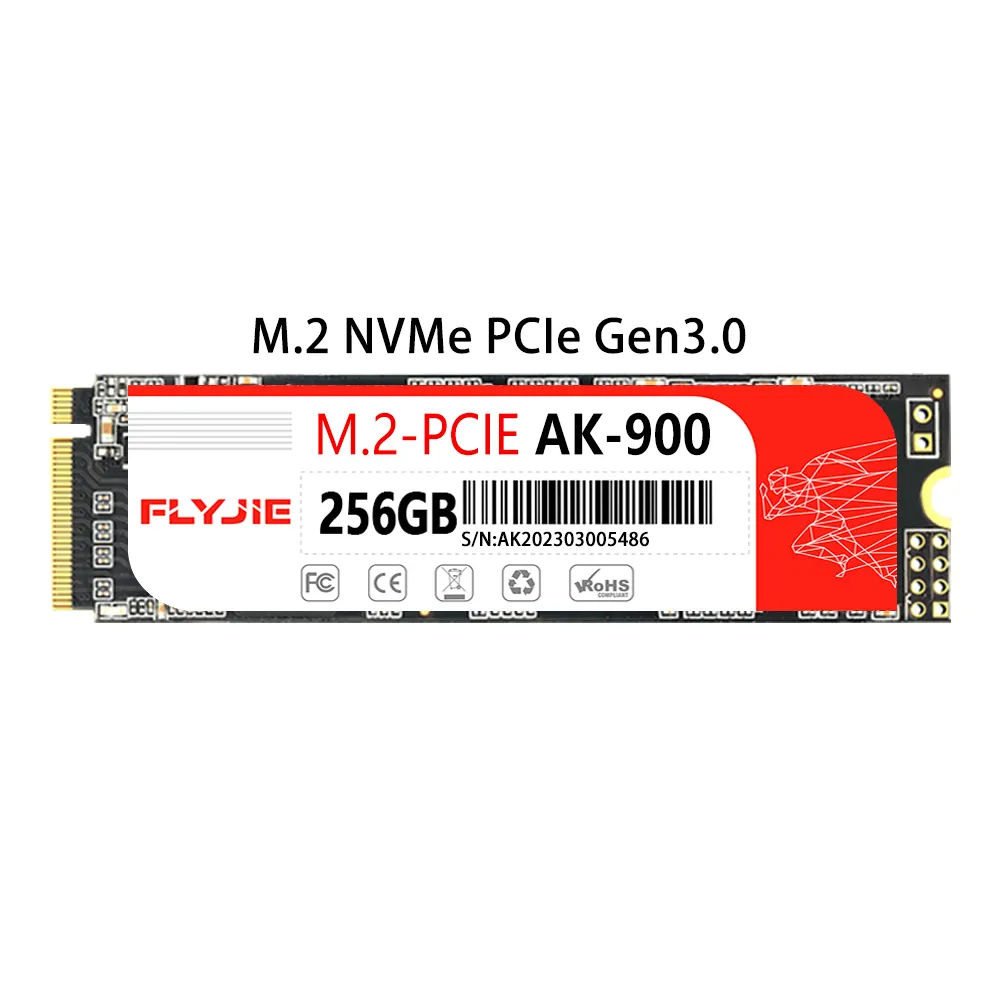 Flyjie SSD M.2 128GB 256GB 512GB 1TB 2TB NVMe כונן מוצק פנימי M2 2280 TLC PCIe Gen 3.0 x 4 NVMe דיסק קשיח