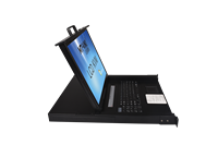 Conmutador KVM LCD Modular de 19 Pulgadas y 8 Puertos, Consola KVM LCD de 19 Pulgadas con 8 Puertos VGA para Montaje en Rack, Conmutador KVM con Control Remoto Automático