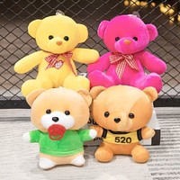 Vente en gros de jouet en peluche d'ours animal personnalisé de 7 pouces cadeau de mariage créatif jouet de farce avec mélange de machine à griffes de 3500 styles