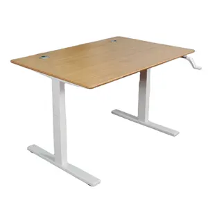 Meja bambu, meja bingkai listrik, Meja duduk dan dudukan, furnitur tinggi dapat diatur, meja angkat, meja kantor