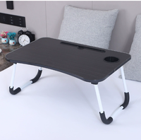 Table d'ordinateur portable pliable pour enfants avec poignée, motif dessin animé, moulée par injection, pour lit