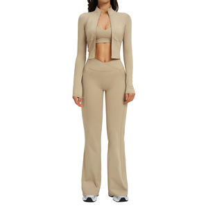 Conjunto de Ciclismo de Tres Piezas para Mujer Disko Sport, Color Sólido, Cierre de Cremallera, Manga Larga, Transpirable, de Secado Rápido, TZ2539-12 - Product Image 2