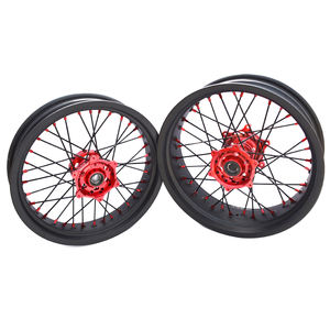 Accessoires de moto personnalisés, jantes rayées, ensembles de roues de moto, roues supermoto pour HONDA <span class=keywords><strong>CRF</strong></span> 250 450 <span class=keywords><strong>2018</strong></span> - Product Image 4