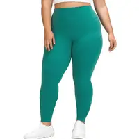 Allenamento grande formato private label per il fitness abbigliamento donna plus size pantaloni di yoga di yoga sexy blu più il formato leggings capri con tasche