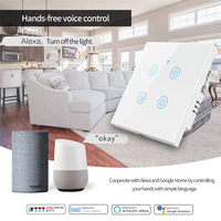 Interrupteur tactile intelligent en verre trempé doré de type FIKO 86 1/2/3/4 WiFi Tuya Zigbee Homekit APP Télécommande (F71-86)