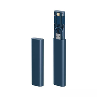 Câble USB multifonction 6-en-1 avec tube de rangement portable, câble Type-C, 3 adaptateurs et broche d'éjection de carte SIM, logo personnalisé