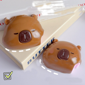 Juguete Antiestrés Creativo de TPR de 9 cm con Forma de Cabeza de Capibara, Regalo para Niños y Adultos, Tiempo Relajante - Product Image 3
