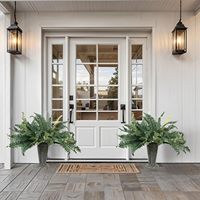 23 "Fougères artificielles de Boston 24 frondes fausse plante pour l'intérieur extérieur porche entrée ferme décor maison fausse plante de fougère