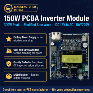 Inversor de Corriente para Auto de 300W Pico y 150W, Placa Convertidora PCBA, DC 12V a AC 110V 220V, Módulo Inversor de Onda Sinusoidal Modificada, OEM ODM CE RoHS - Product Image 5
