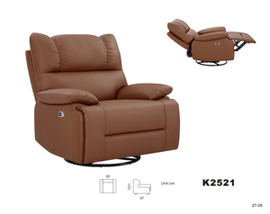 <span class=keywords><strong>Fauteuil</strong></span> inclinable électrique moderne de style européen, pivotant à 360°, avec appui-tête réglable, tissu premium et coussin supérieur - Product Image 5