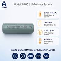 Batería de Polímero de Litio Personalizada 21700, 3.7V 4500mAh 16.65Wh, Celda Cilíndrica Recargable para Herramientas Eléctricas y Almacenamiento de Energía