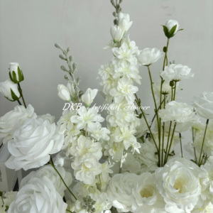 DKB Flores Artificiales para Bodas al por Mayor, Camino de Mesa, Centros de Mesa, Decoración de Pasillo Blanco para Bodas - Product Image 5