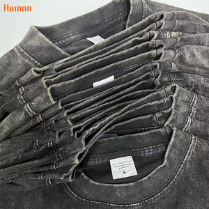 T-shirt Oversize con Lavaggio Acido, Personalizzabile con Grafica e Logo, Taglie Forti, Stile Vintage, in Cotone Pesante da Uomo - Product Image 1