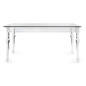 Table de console classique en acrylique, console en acrylique KD, table de console en acrylique transparent