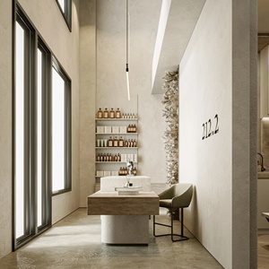 Equipo de Peluquería al por Mayor, Estación de Barbería Moderna con Espejo LED para Renovación de Salones de Belleza - Product Image 1