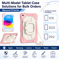 Étui antichoc robuste avec support rotatif à 360° et bandoulière pour iPad A16 11e génération 2025 iPad 10e génération 10.9 OEM ODM