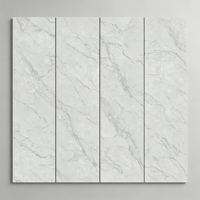 Carreaux de sol en porcelaine blanche 800x2600mm 9mm, corps haute blancheur, toucher doux, finition brillante, imitation brique, texture murale, pour salon