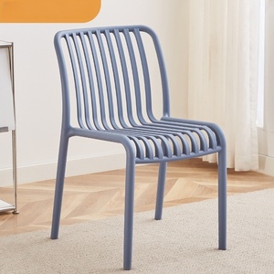 Sedia da Pranzo Moderna e Semplice Senza Braccioli, Impilabile, Colorata, per Esterni, Impermeabile ed Ecologica - Product Image 4