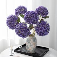 Hydrangea artificielle à tige unique avec 216 pétales, vente en gros pour les arrangements de mariage, décoration de la maison