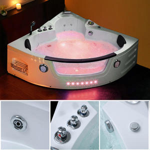 Mini Vasca da Bagno per Hotel con Idromassaggio LED, Vasca per 2 Persone, Massaggio a Getti, Vasca Idromassaggio SPA in Acrilico, Stile Accessorio - Product Image 3