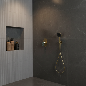 Ensemble de douche encastré avec régulation fiable de l'eau pour salles de bain commerciales, contrôle qui maintient un débit d'eau constant - Product Image 2